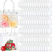 150 Pcs Clear Plastic Gift Bags with Handle 5.9 x 6.3 x 2.8