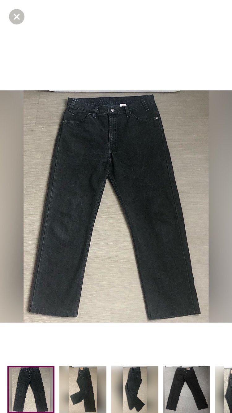 Vintage Levi’s 505 Orange Tab 100% cotton straight leg faded black jeans Size 36