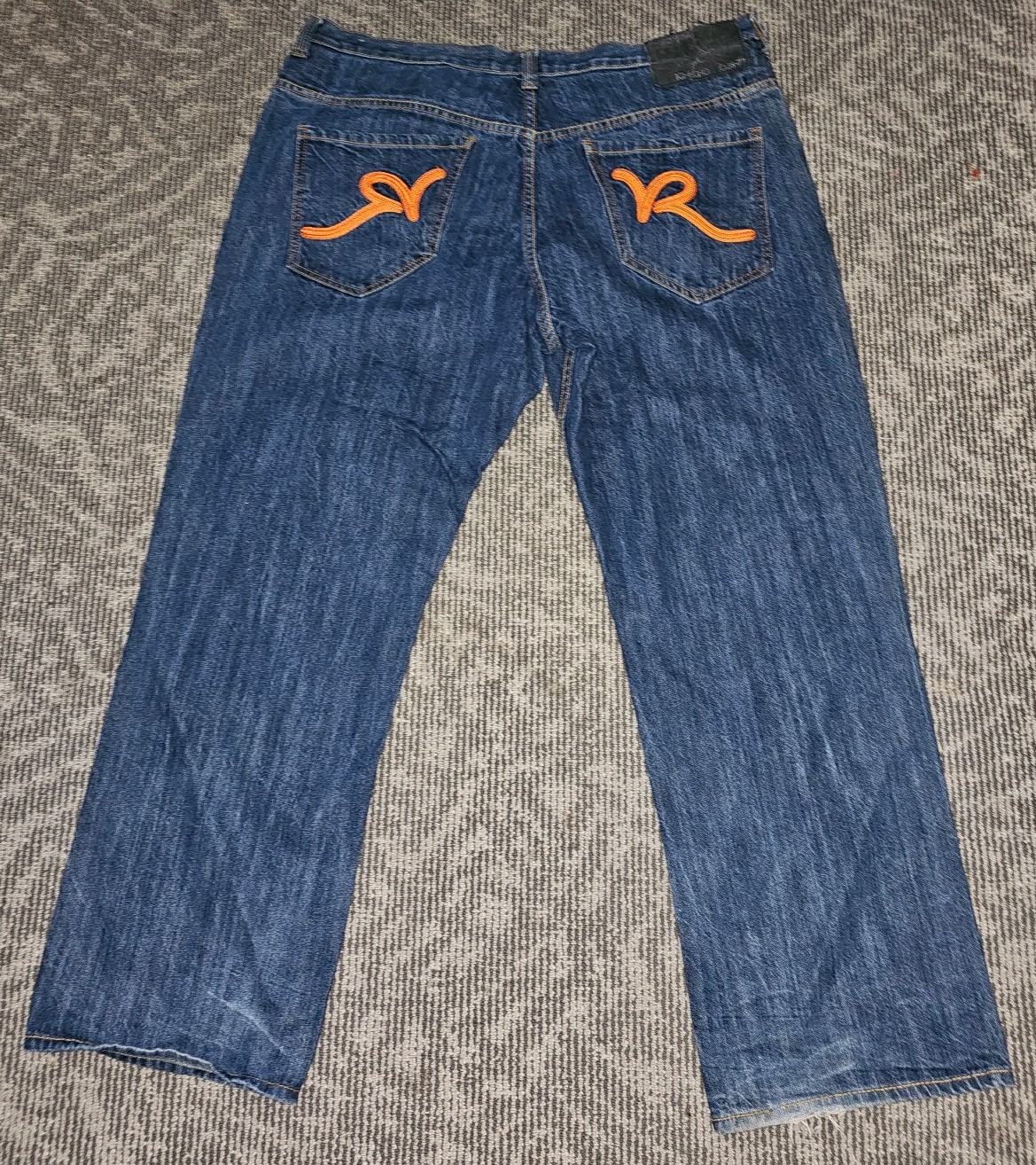 Vintage Rocawear Jeans Mens 40Wx30L Hip-Hop Baggy Wide Leg Embroidered Pockets