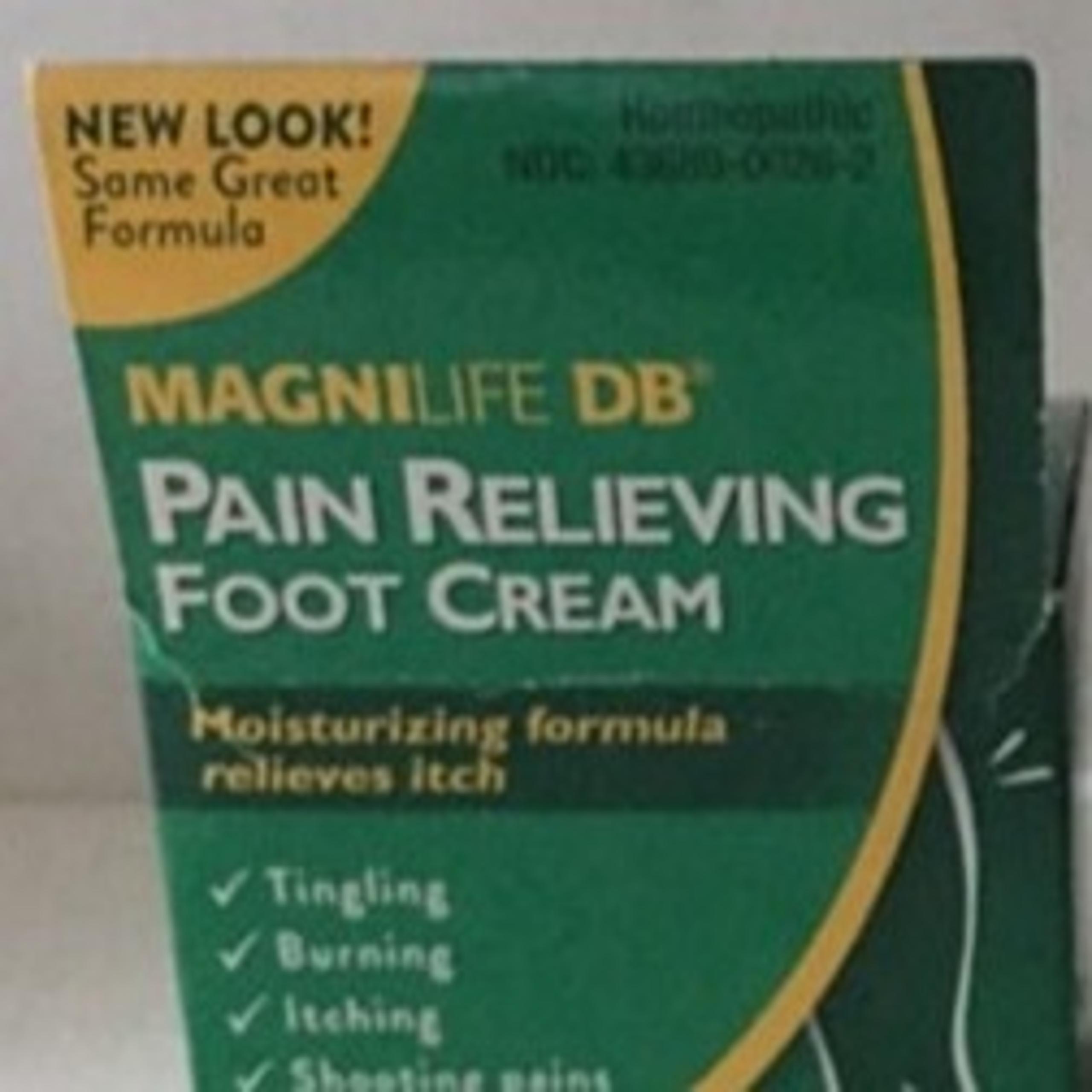 MagniLife DB Pain Relieving Foot Cream Moisturizing Formula 4 oz