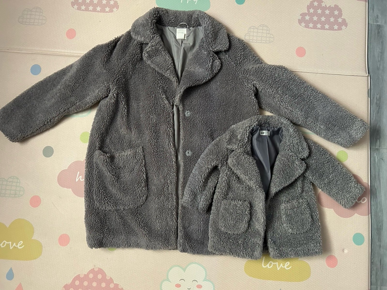 Matching mommy & me teddy coat
