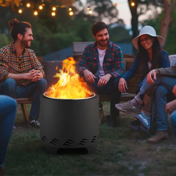 Water-Ripple Styled Portable Firepit