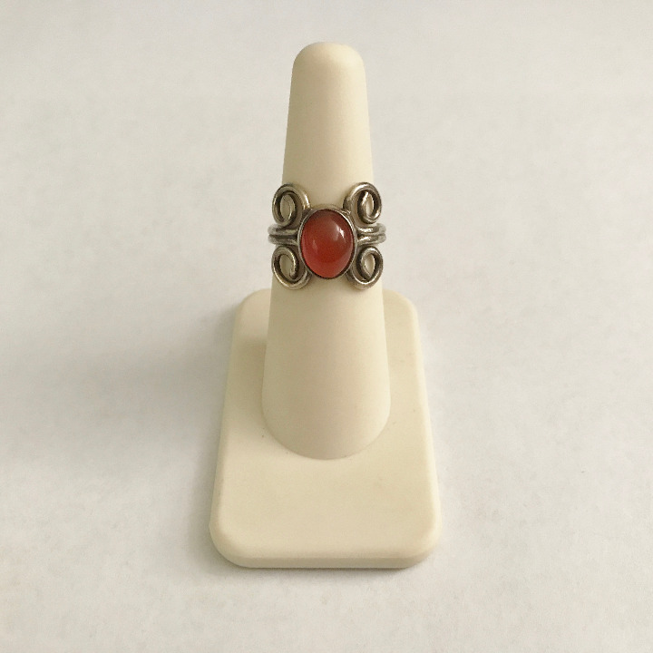 Vintage Sterling Silver Stone Ring Sz 6