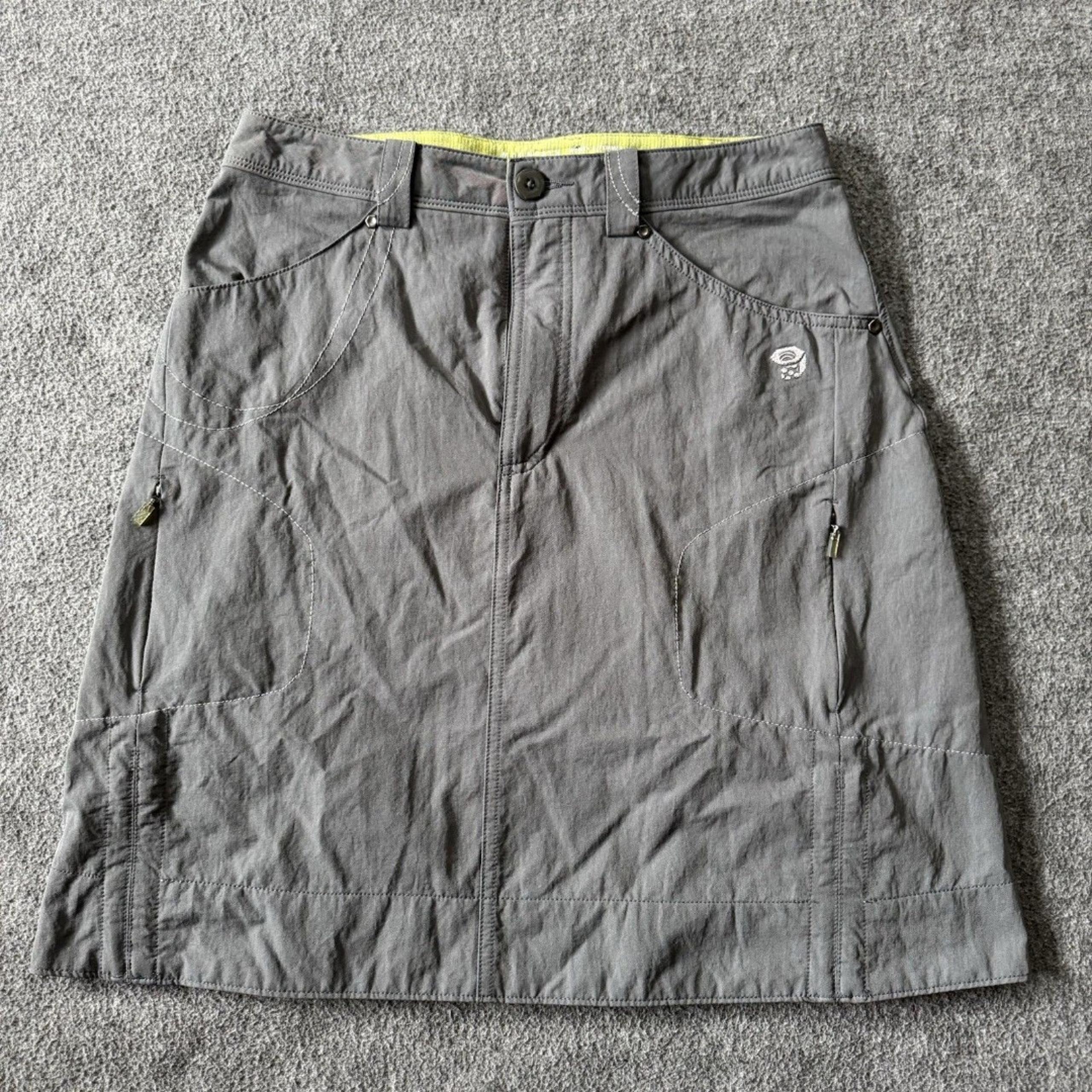 Mountain Hardwear La Strada Skirt Women's 4 Gray Cargo Hiking Outdoor Stretch