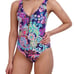 BCBGMAXAZRIA One Piece Swimsuit Lace Up Grommet Tummy Control Size M