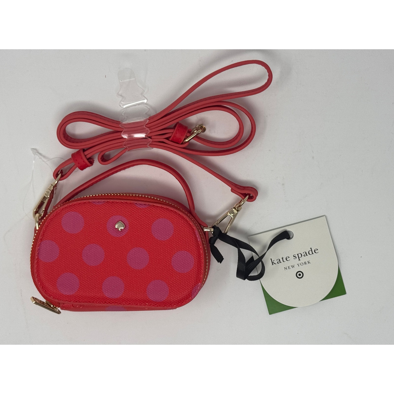 kate spade new york x Target Polka Dot Mini Crossbody Bag - Pink/Red