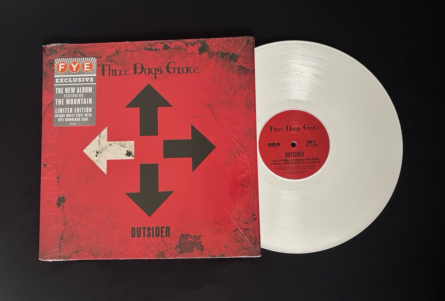 Three Days Grace Outsider Exclusive White Color Vinyl NEAR MINT