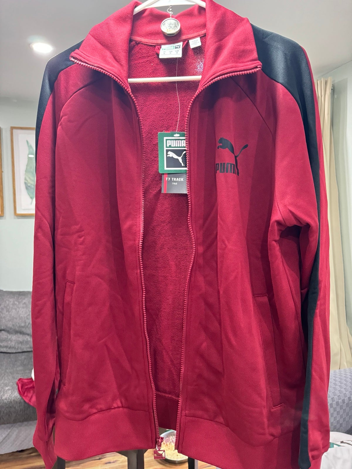 Puma Iconic Full Zip Track Jacket Medium Red Casual Athletic