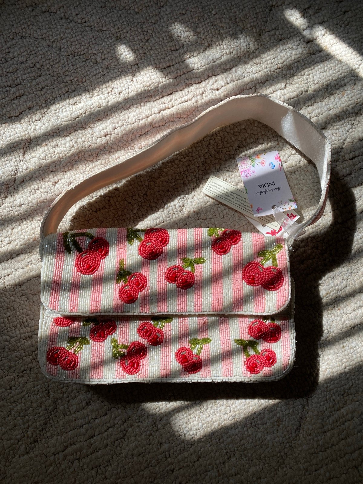 Beaded Cherry Bag Handcrafted in India