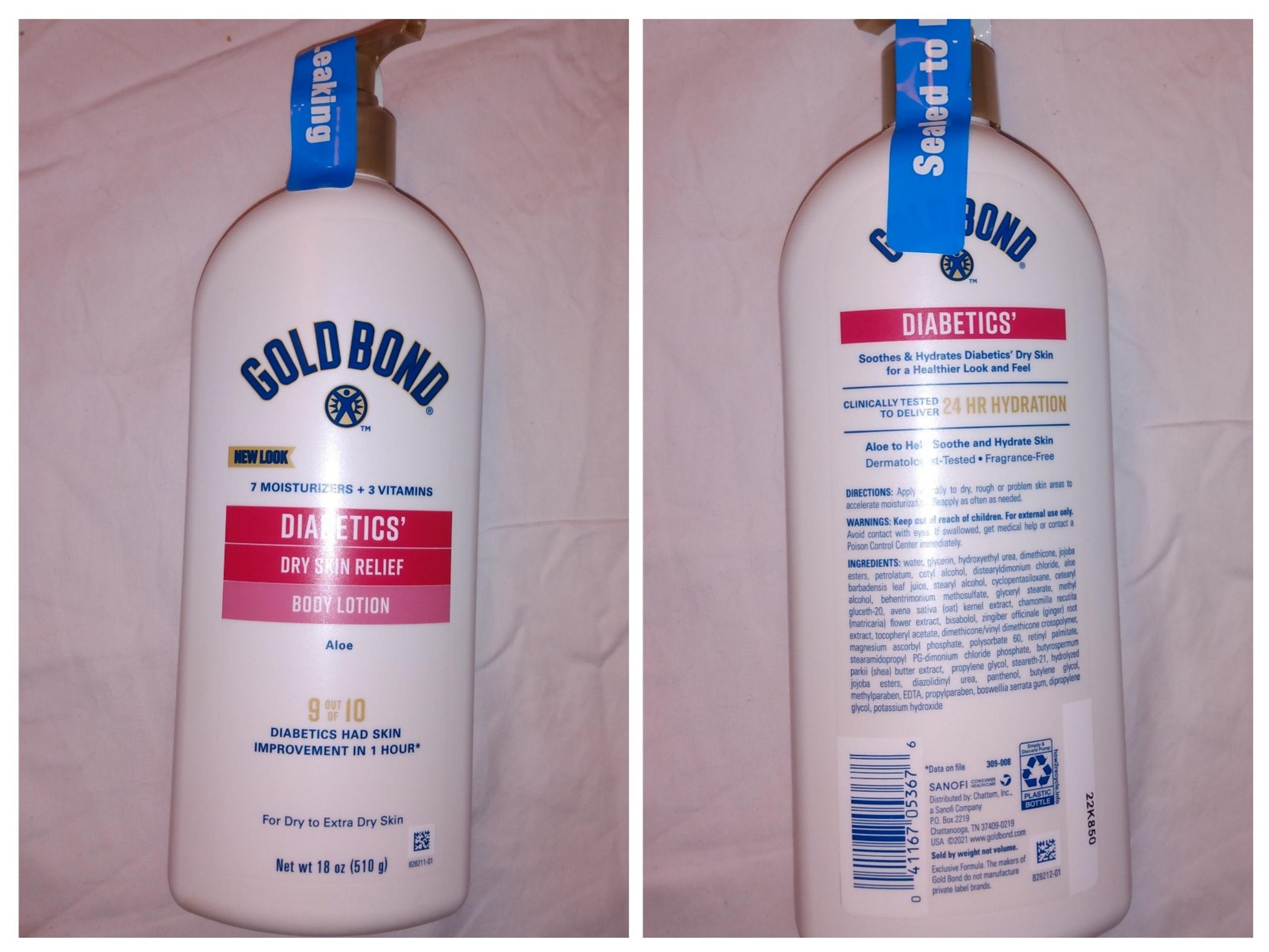 Gold Bond diabetic dry skin relief body lotion