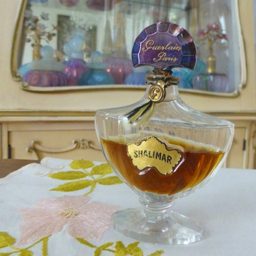 1930s BACCARAT Guerlain SHALIMAR Extrait Perfume 0.67 2/3 Oz 20ml Splash CORDED