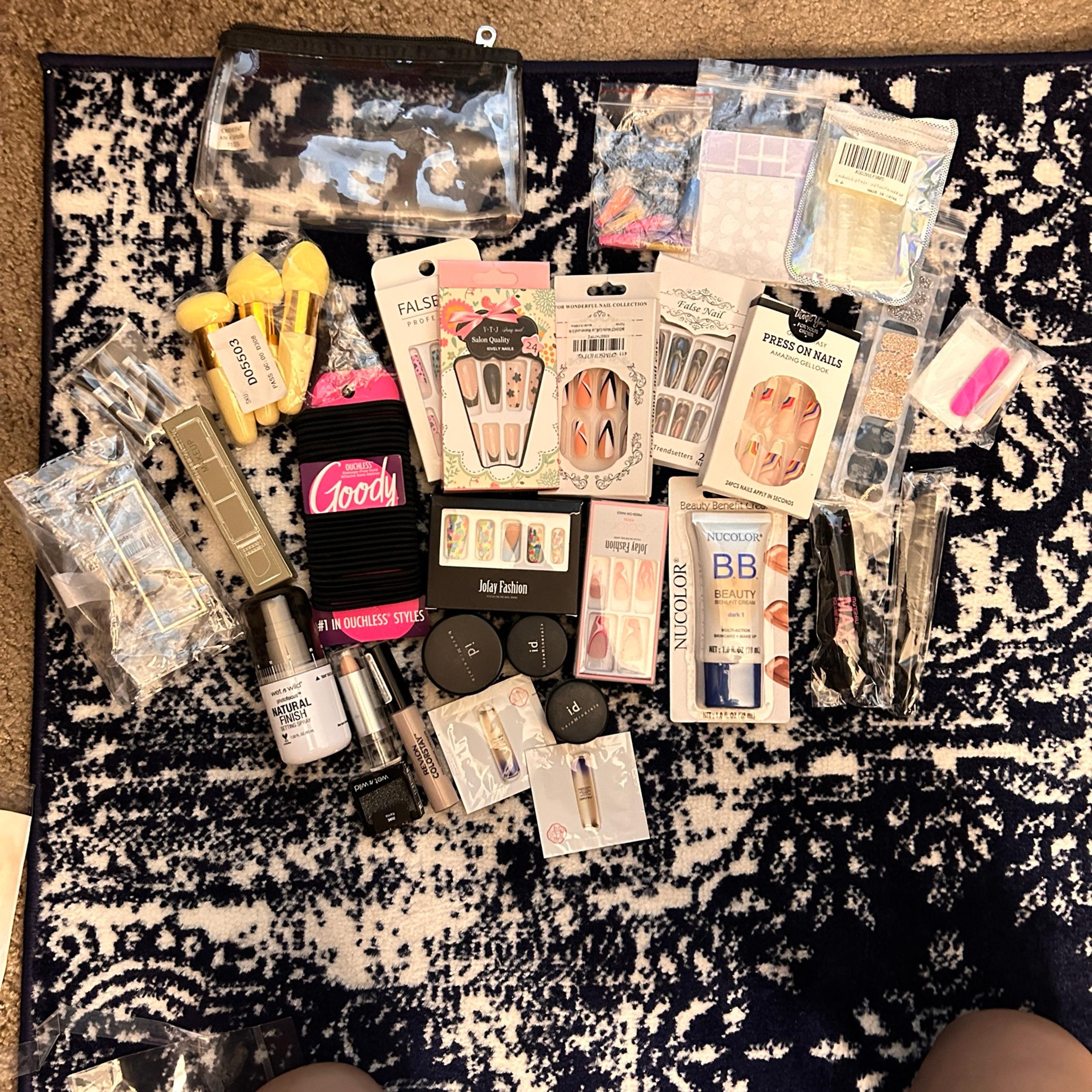 Woman's makeup, hair, & nail beauty bundle