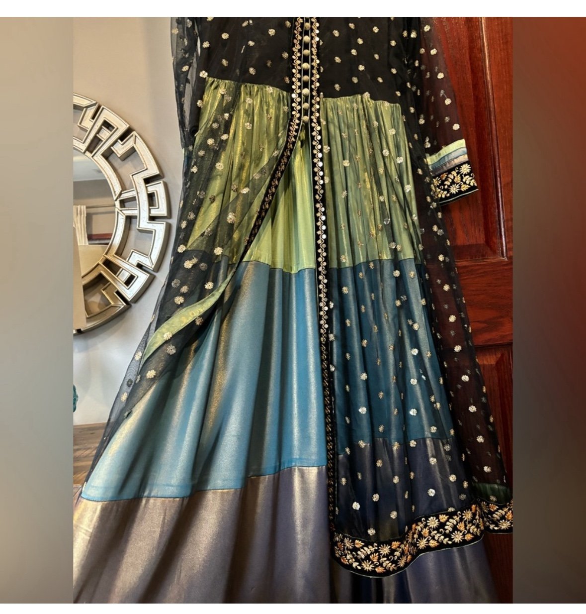 pakistani Indian shalwar kameez Anarkali party wear size M