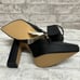 Zara Platform Pointed Toe Ankle Strap Heels Women’s 10 NWT black satin like