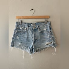 FLAWED Agolde Parker Shorts 100% Cotton Denim Jean Shorts Size 27