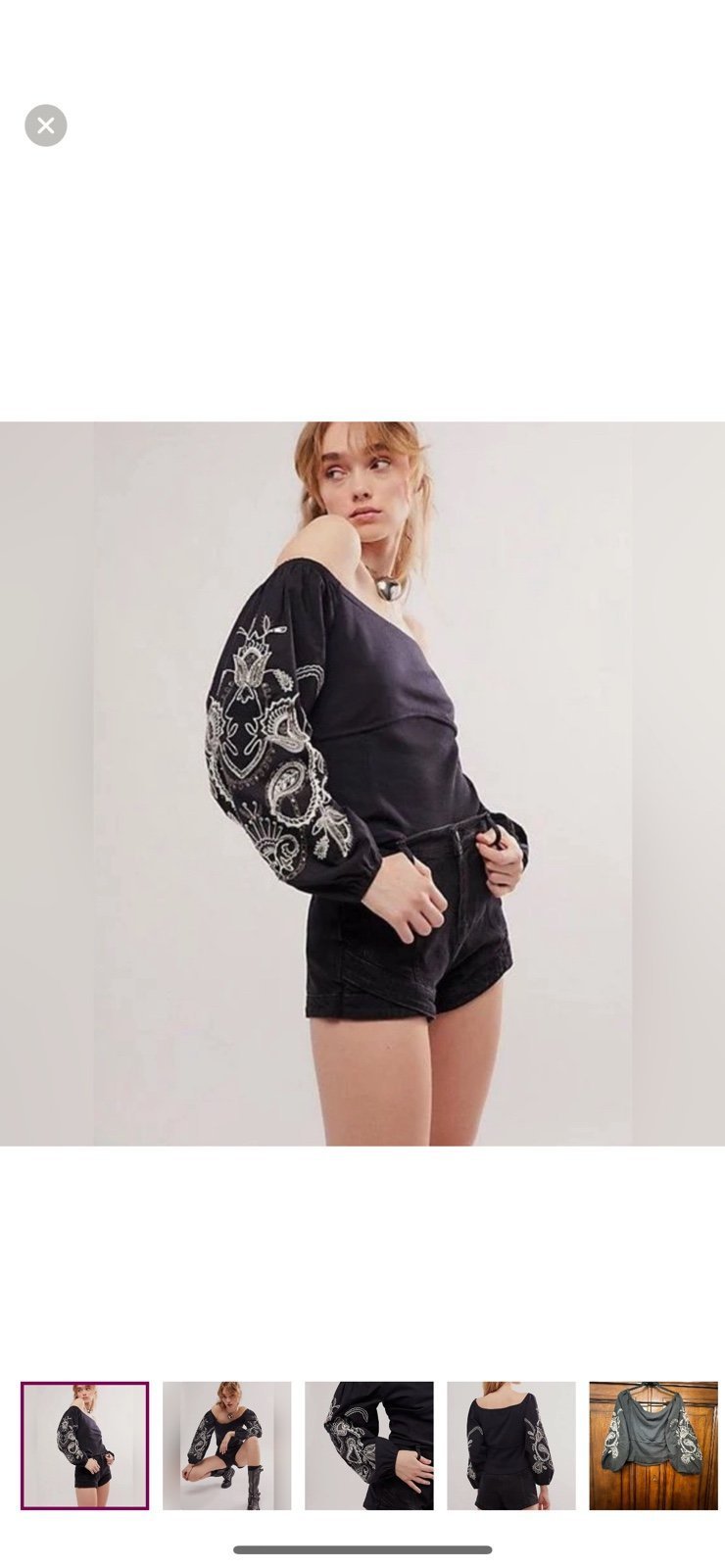 Free People Layla Off-The-Shoulder Top NWOT