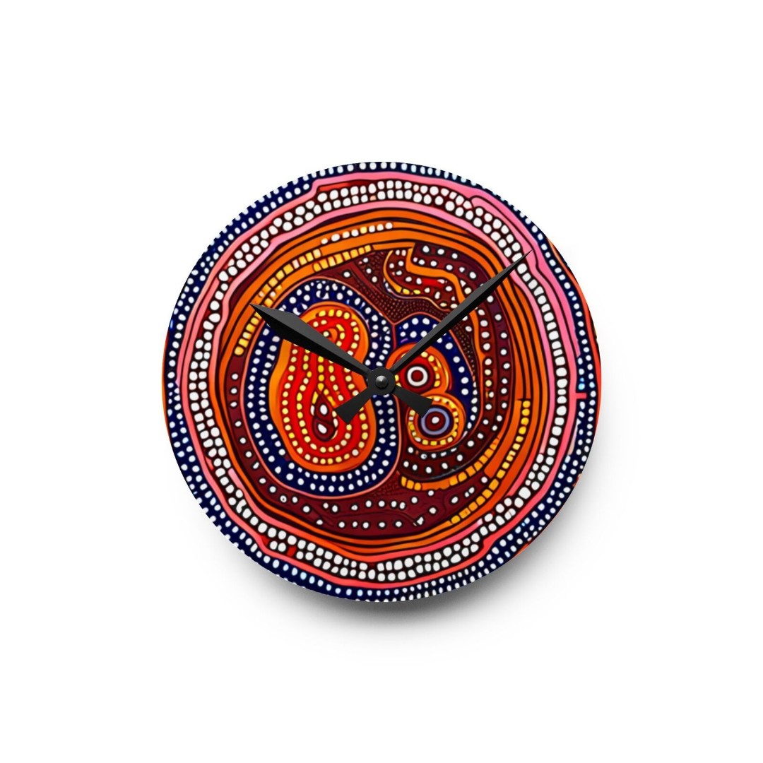 Dot Painting Acrylic Wall Clock