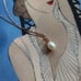 Pearl necklace single pearl freshwater