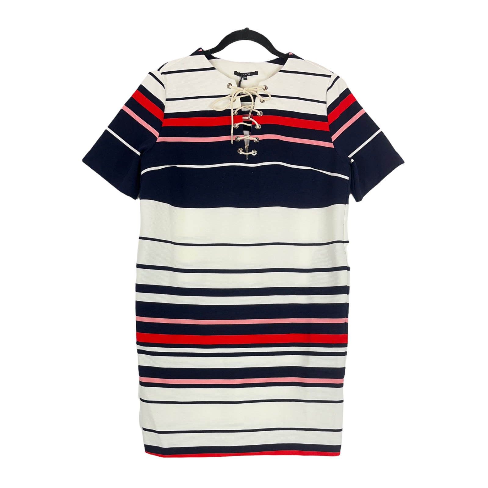 FRNCH Womens size S/M dress striped short sleeve mini