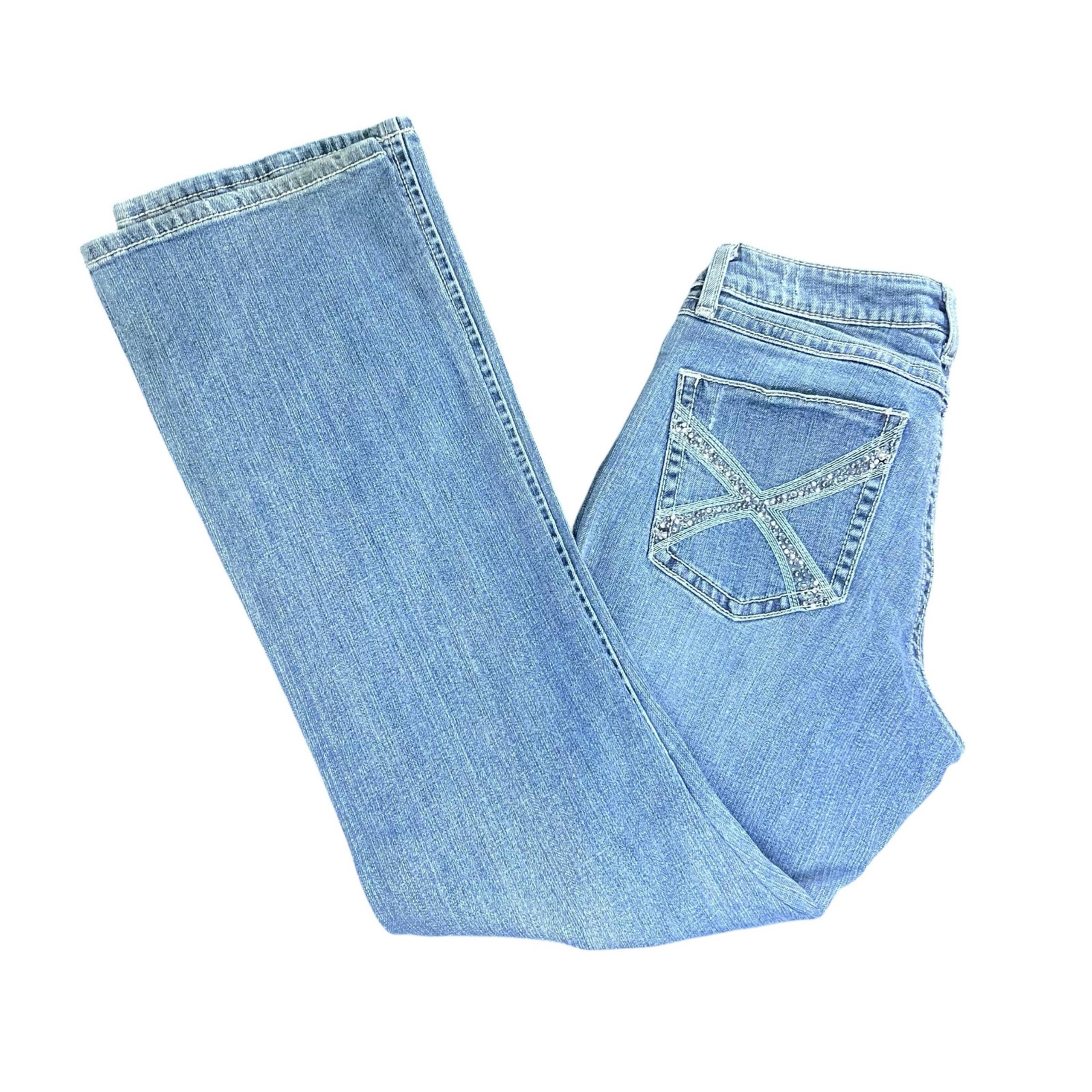Women's Wrangler Rock 47 Jeans Low Rise Straight Size 9/10x32