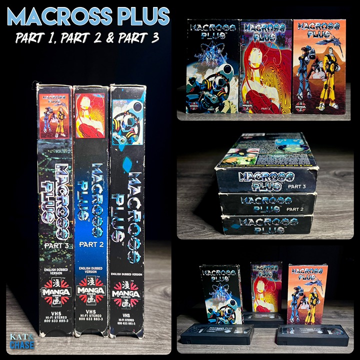 Macross Plus Part 1 2 3 English Dubbed Version VHS Tapes In