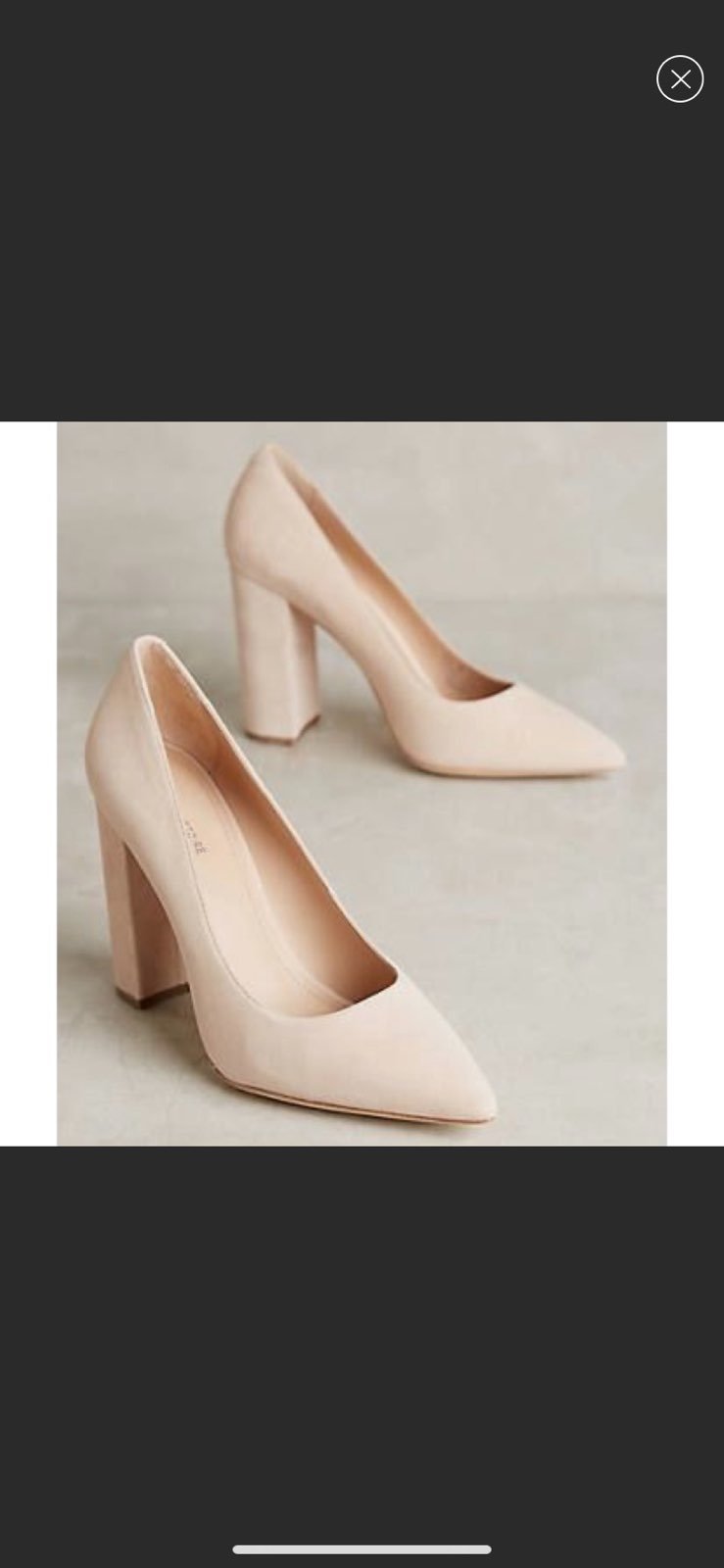 Blush block heels