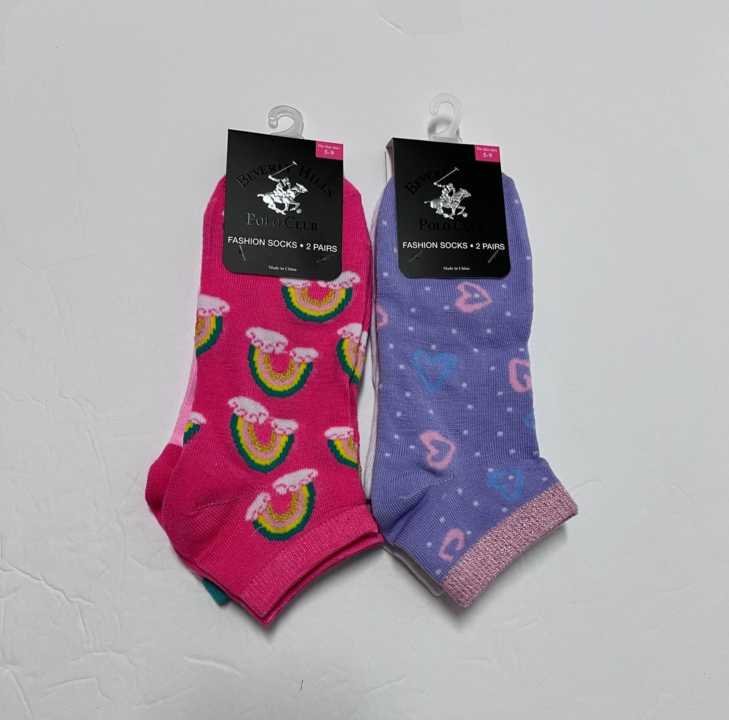 4 Pairs Beverly Hills Polo Club Women's Low Cut Ankle Fashion Socks