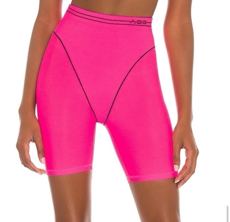 Adam Selman Sport French Cut Ultra Pink Bike Shorts Size Small
