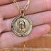 Virgem de Gadalupe Paper Clip Chain 18 Youth Necklace 14K GF Cadena Oro Jóvenes