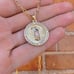 Virgem de Gadalupe Paper Clip Chain 18 Youth Necklace 14K GF Cadena Oro Jóvenes