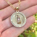 Virgem de Gadalupe Paper Clip Chain 18 Youth Necklace 14K GF Cadena Oro Jóvenes
