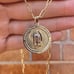 Virgem de Gadalupe Paper Clip Chain 18 Youth Necklace 14K GF Cadena Oro Jóvenes