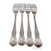 Reed & Barton KINGS Dinner Forks, Set of 4 Vintage Silver Plated Flatware