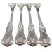 Reed & Barton KINGS Dinner Forks, Set of 4 Vintage Silver Plated Flatware