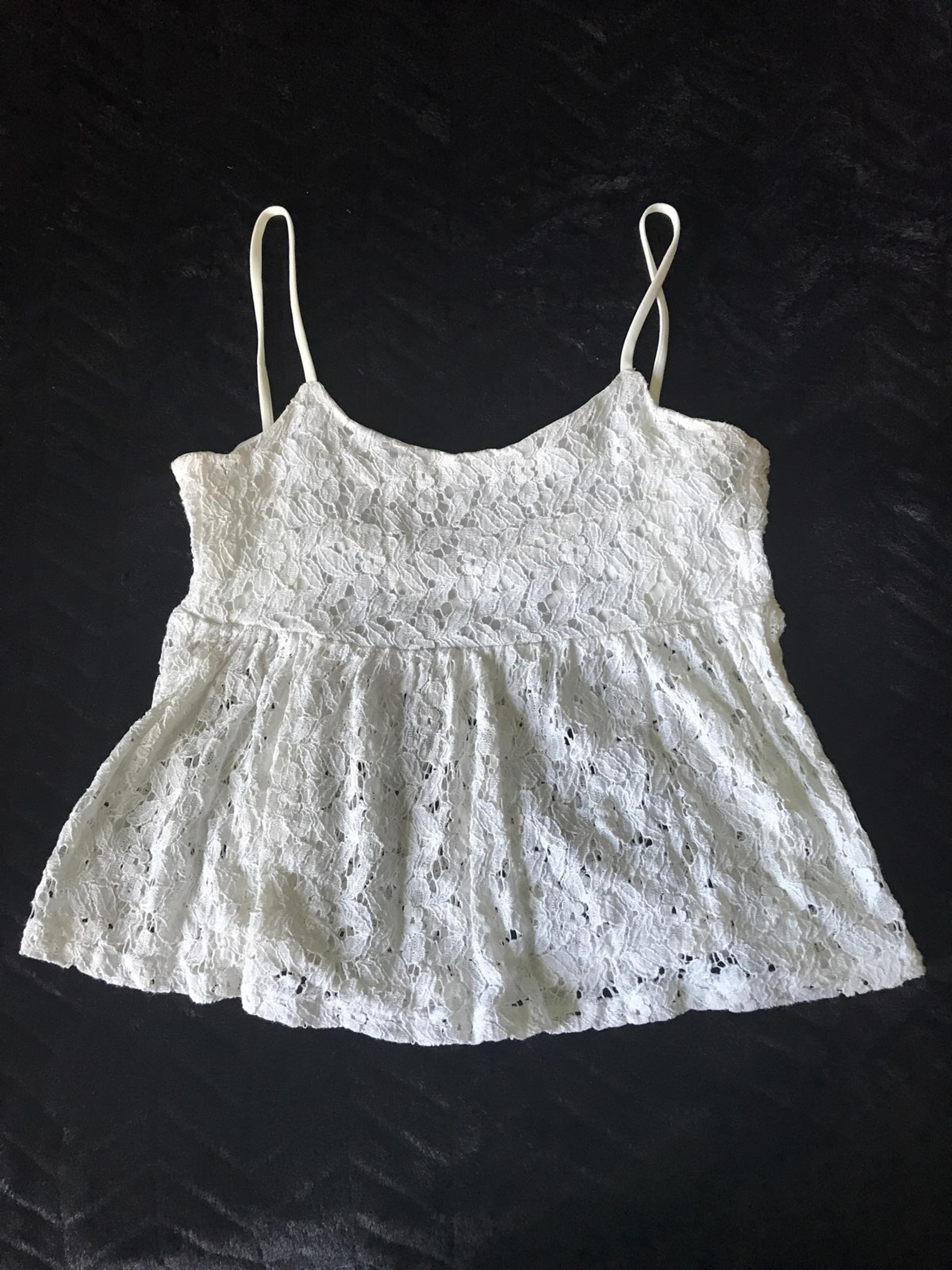 Wet Seal White Lace Tank Top