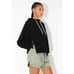 John Elliott Women's Villain Cropped French Terry Side Zip Hoodie Sweatshirt