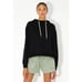 John Elliott Women's Villain Cropped French Terry Side Zip Hoodie Sweatshirt