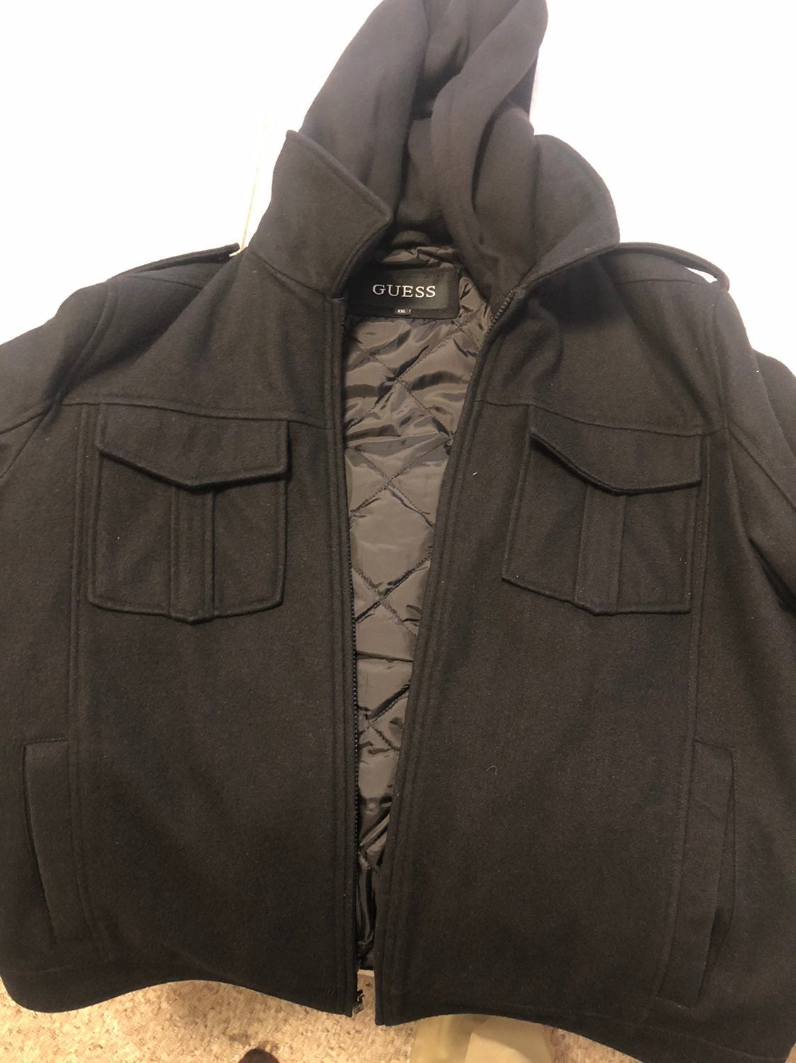 Guess Mens wool coat XXL fits like an XL