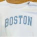 RARE Brandy Melville Boston Sweatshirt Embroidered Pockets S M L Cut Neck