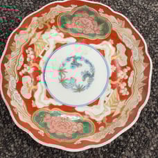 Japan Imari Plate Blue & White Porcelain Arita KEN Qianlong Edo 1780-1860