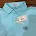 Peter Millar Shirt Men’s Medium Blue Halford Stripe Performance Golf Polo Logo