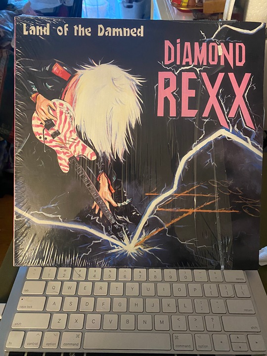 Diamond Rexx *Land Of The Damned *LP record *NM/VG++ *1986 *Island *90554-1 GLAM