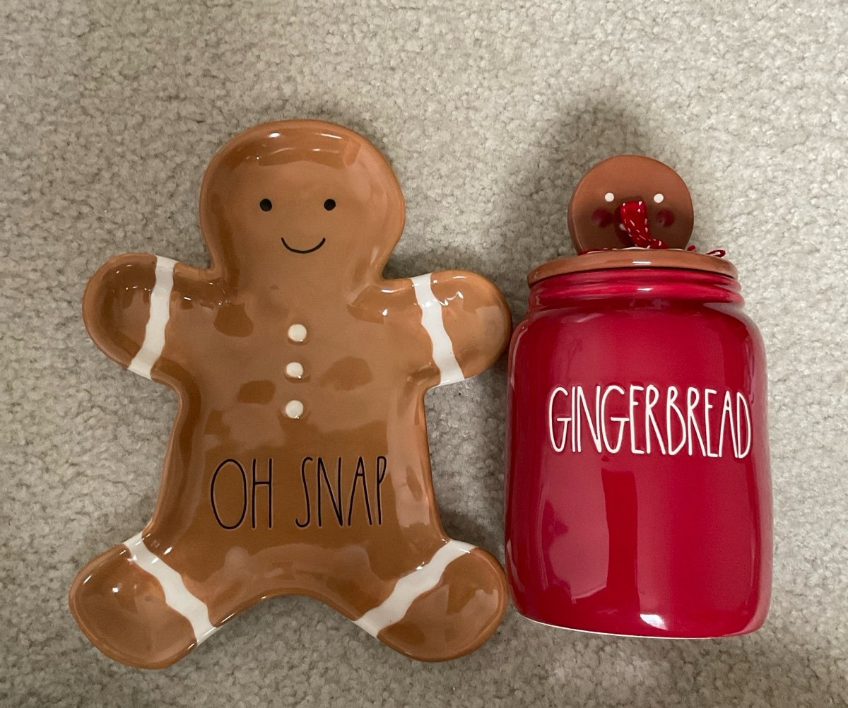 Gingerbread Baby Canister and plate