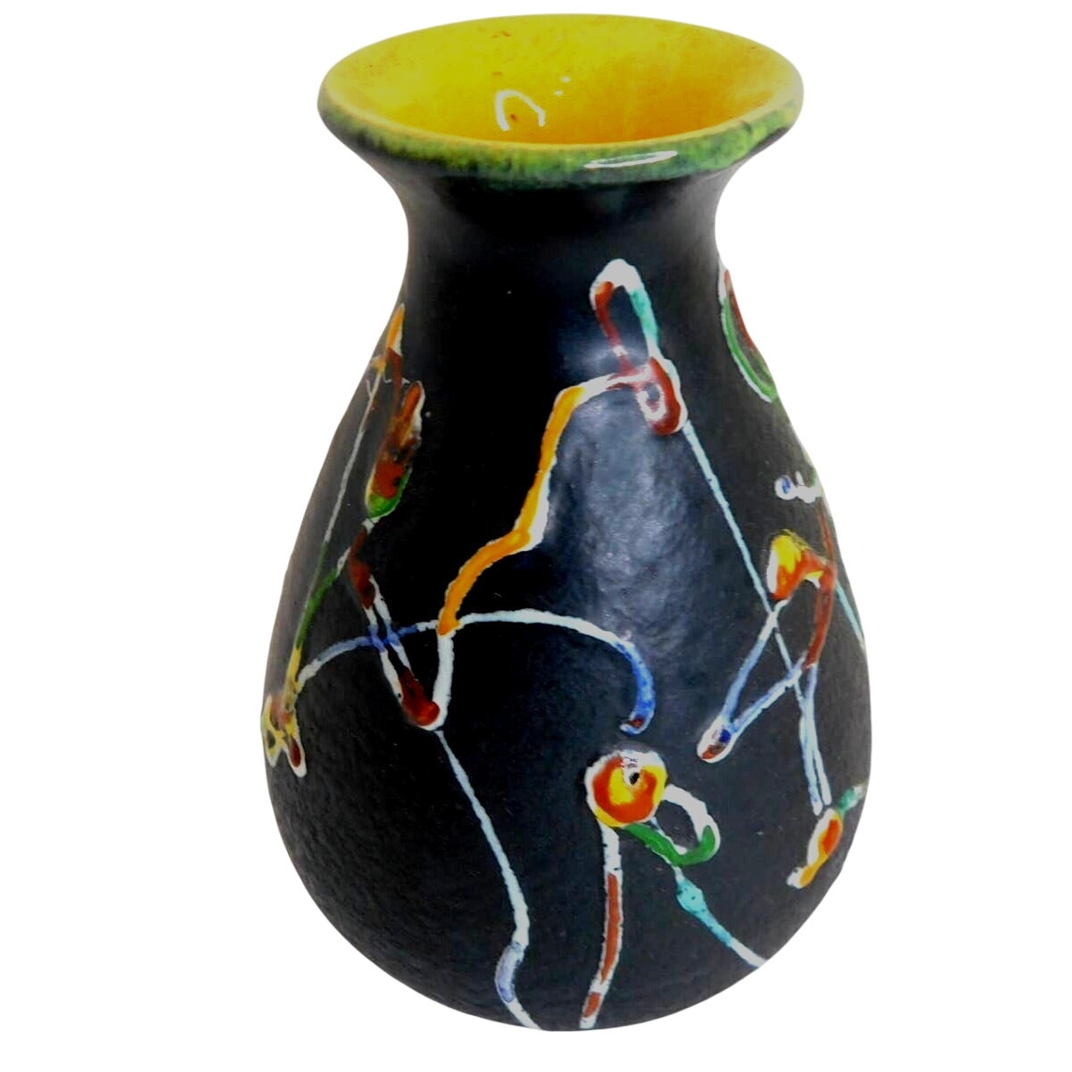 CE AS Albisola Ceramic Vase Modernist Abstract Italy