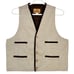 King Ranch Mens Tweed Western Cowboy Civil War Style Vest with Wood Buttons | L