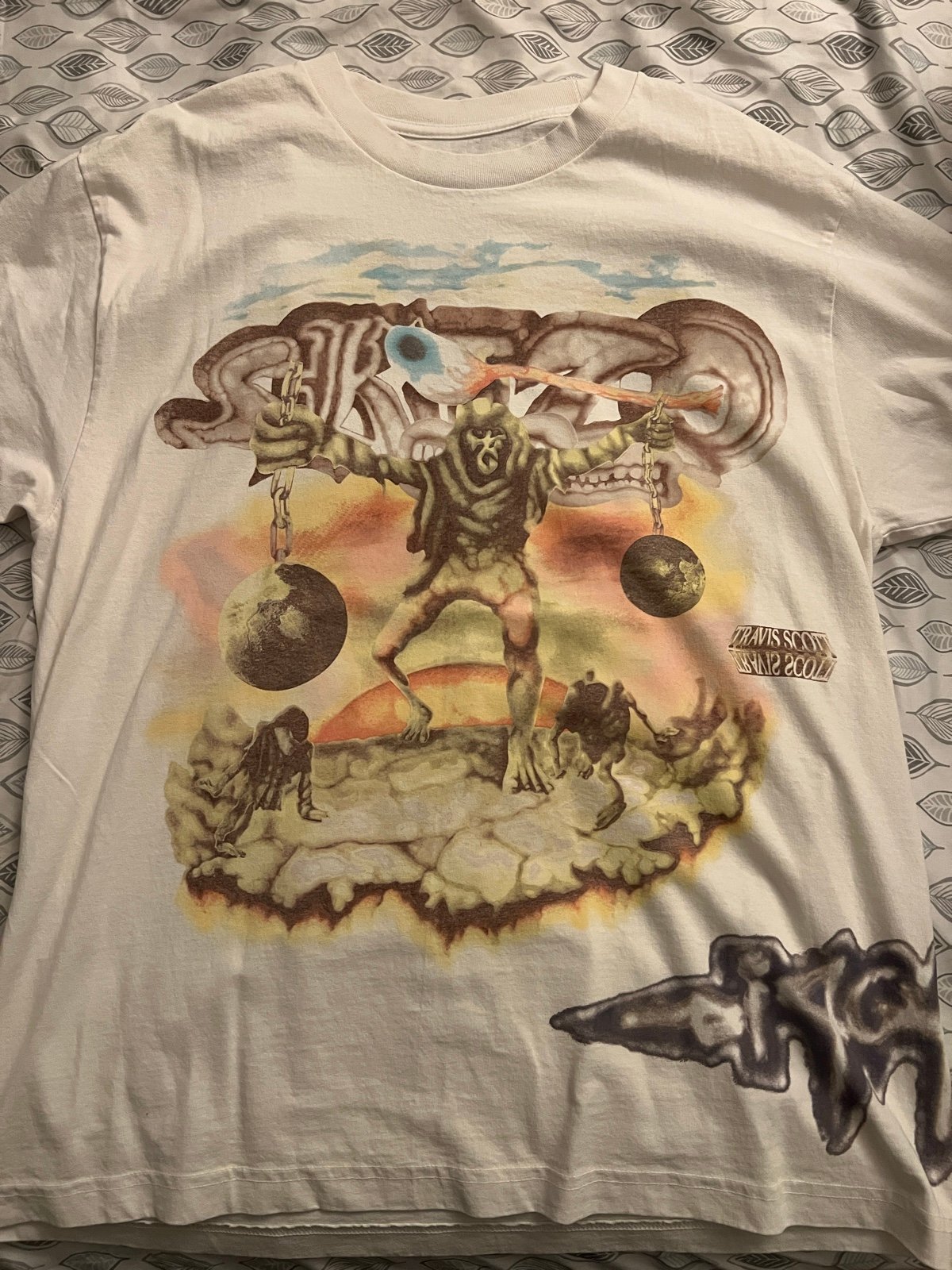 Travis Scott Euro Tour T Shirt Size Large