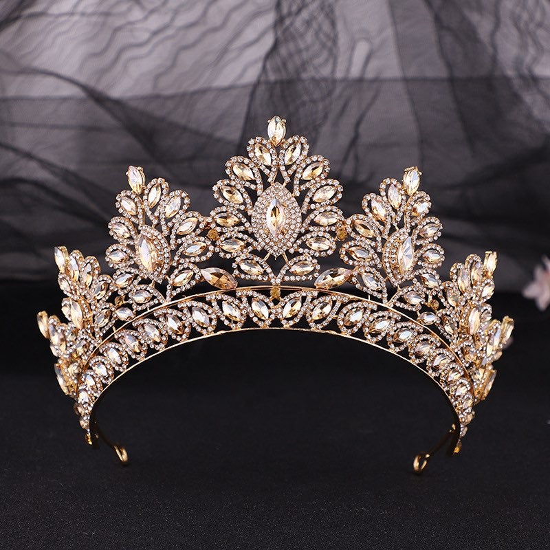 wedding decorations gold tiara crown luxury