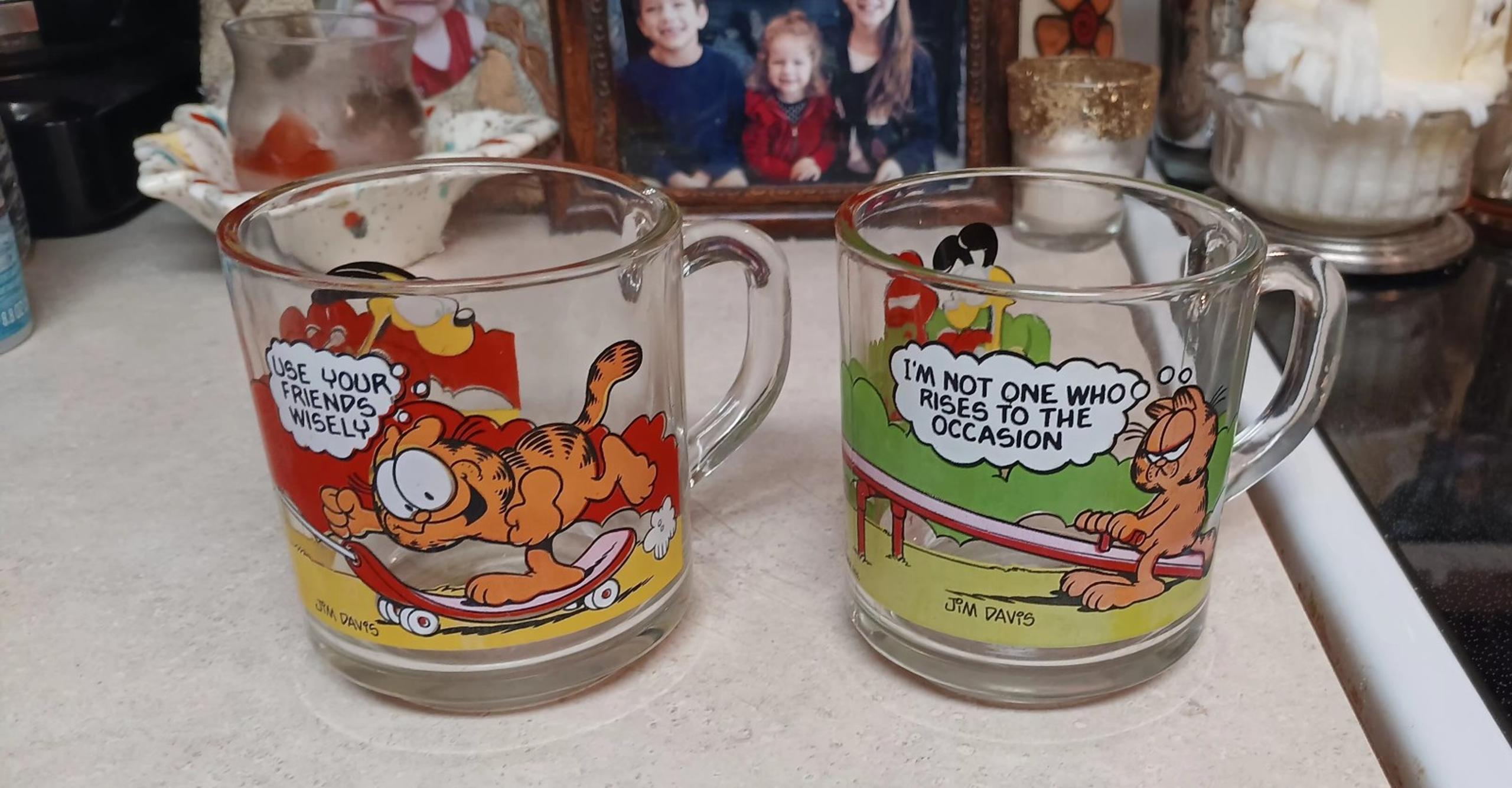 1978-80 Garfield Glass Mugs