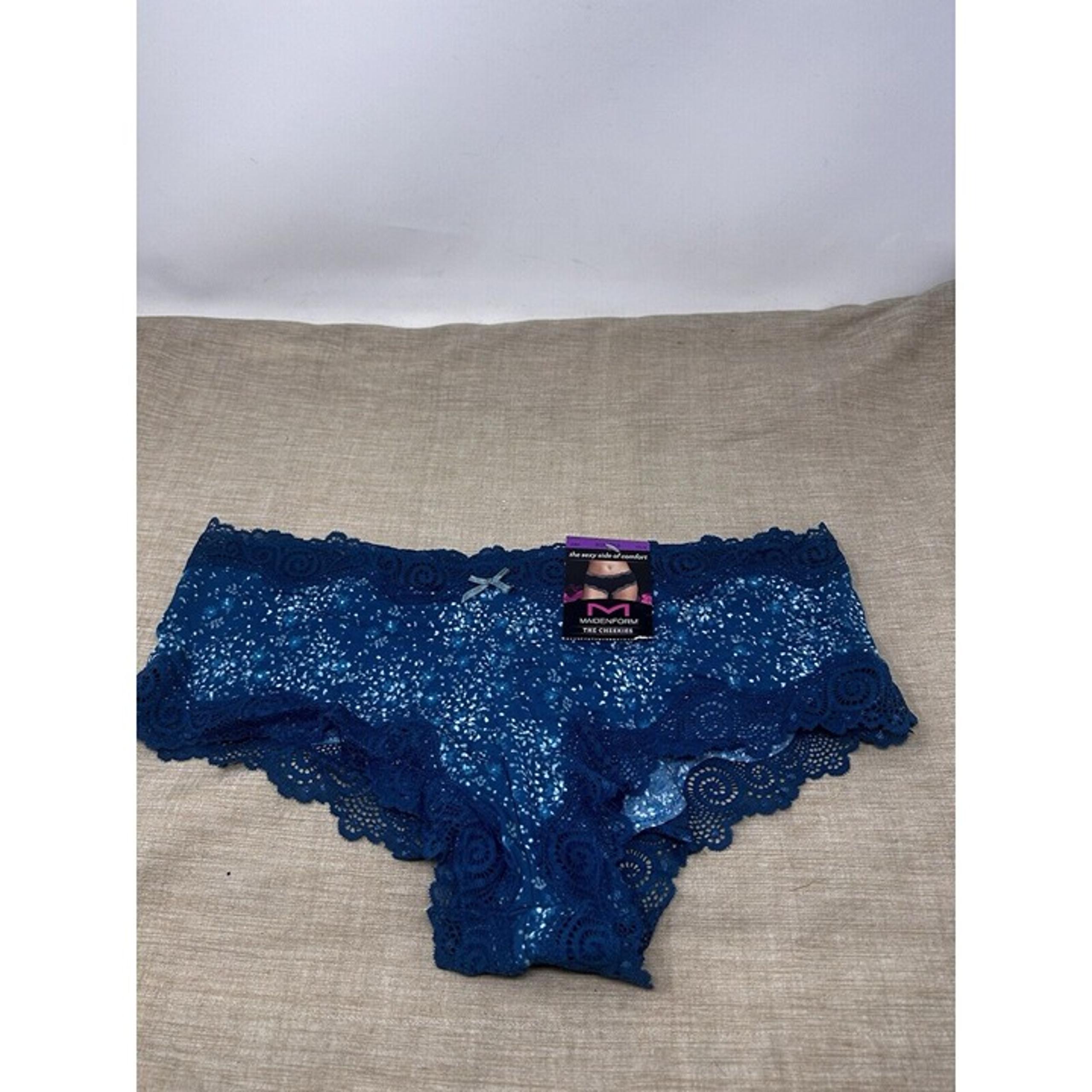 Blue Floral Lace Hipster Panty Size 2XL - Maidenform