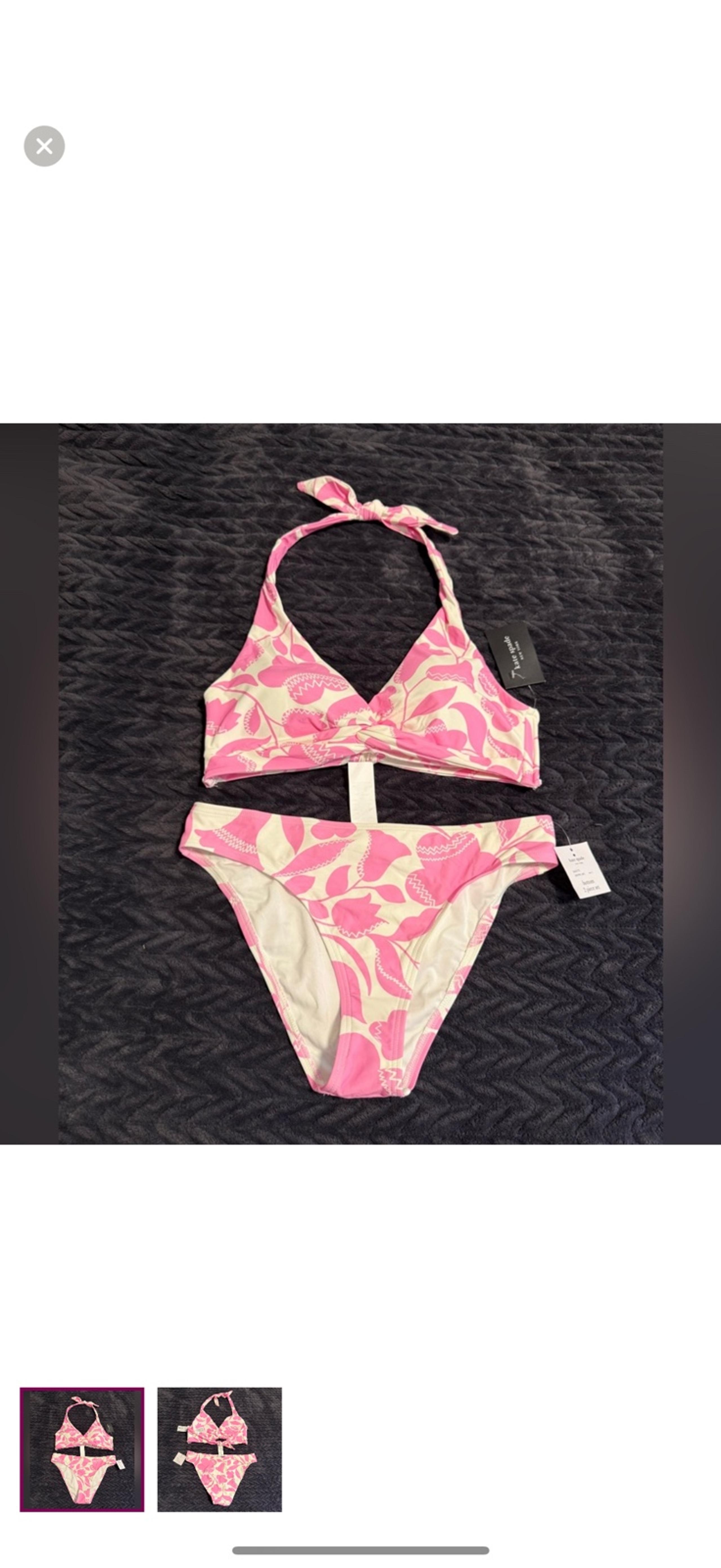 Kate Spade New York floral print two piece swimsuit